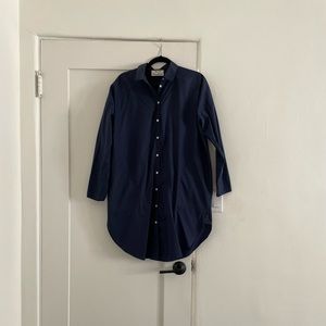 Acne studios blue button down shirt dress size 34